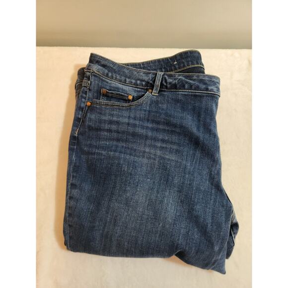 Vince Camuto Jeans Womens 24W 48 x 29 Blue Whiskers Tapered Leg Y2k - Picture 1 of 13